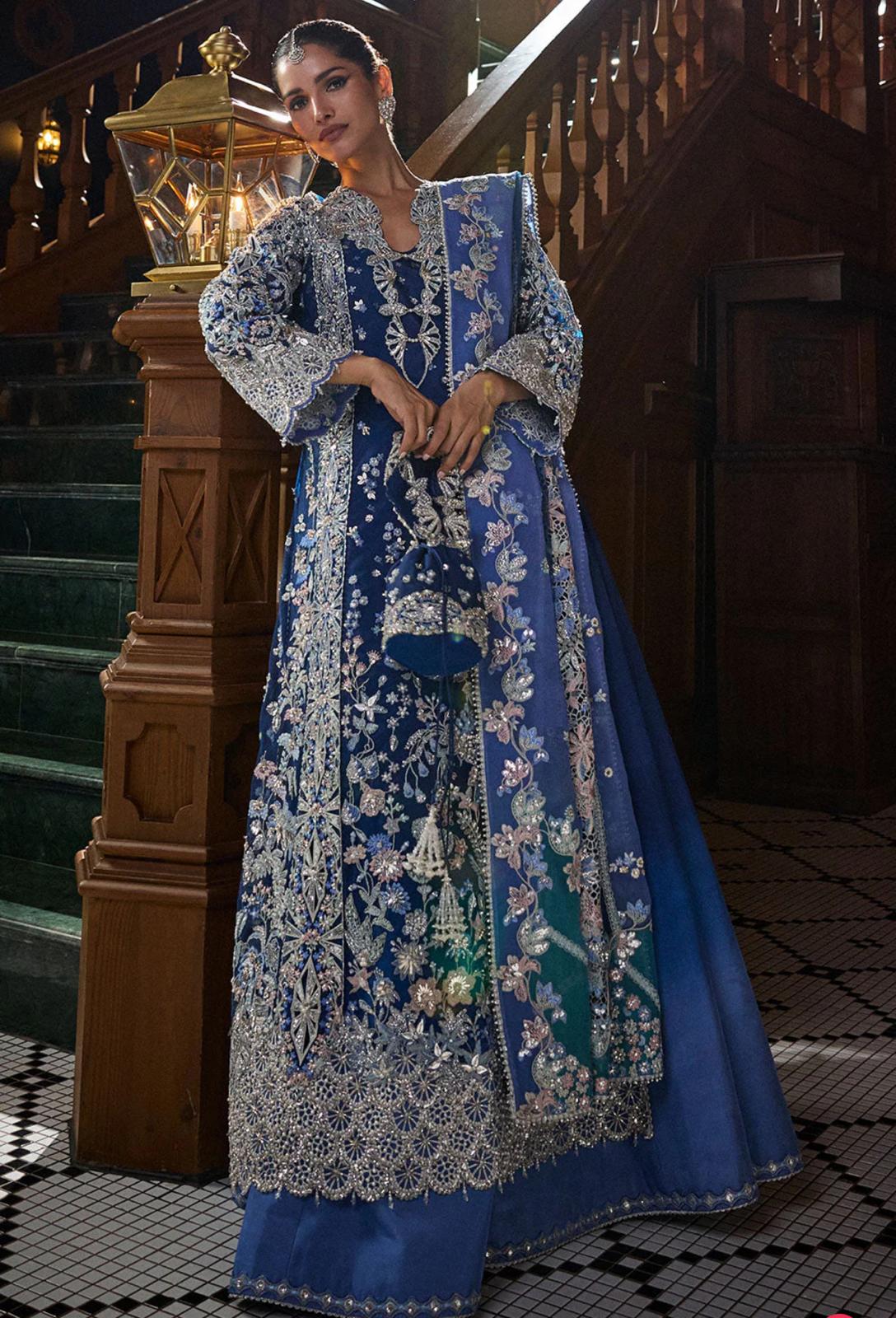 SORAYA lumene festive (INSPIRED)..3 pcs soft embroidered net suit..comes with wide leg trouser…