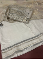 CHANDNI….. Embroidered soft organza Suit with embroidered chiffon Duppatta