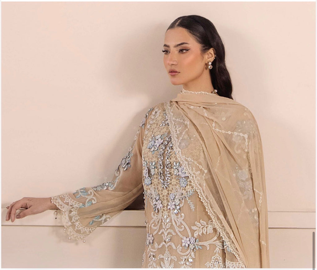 TT Luxury Embroidered Chiffon Suit – 3 Piece Collection