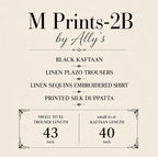 M Prints 2B inspired Embroidered 3-Piece Suit | Pakistani Designer Dress