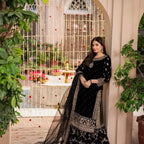 MAHVER…Luxury Embroidered VELVET Gharara suit