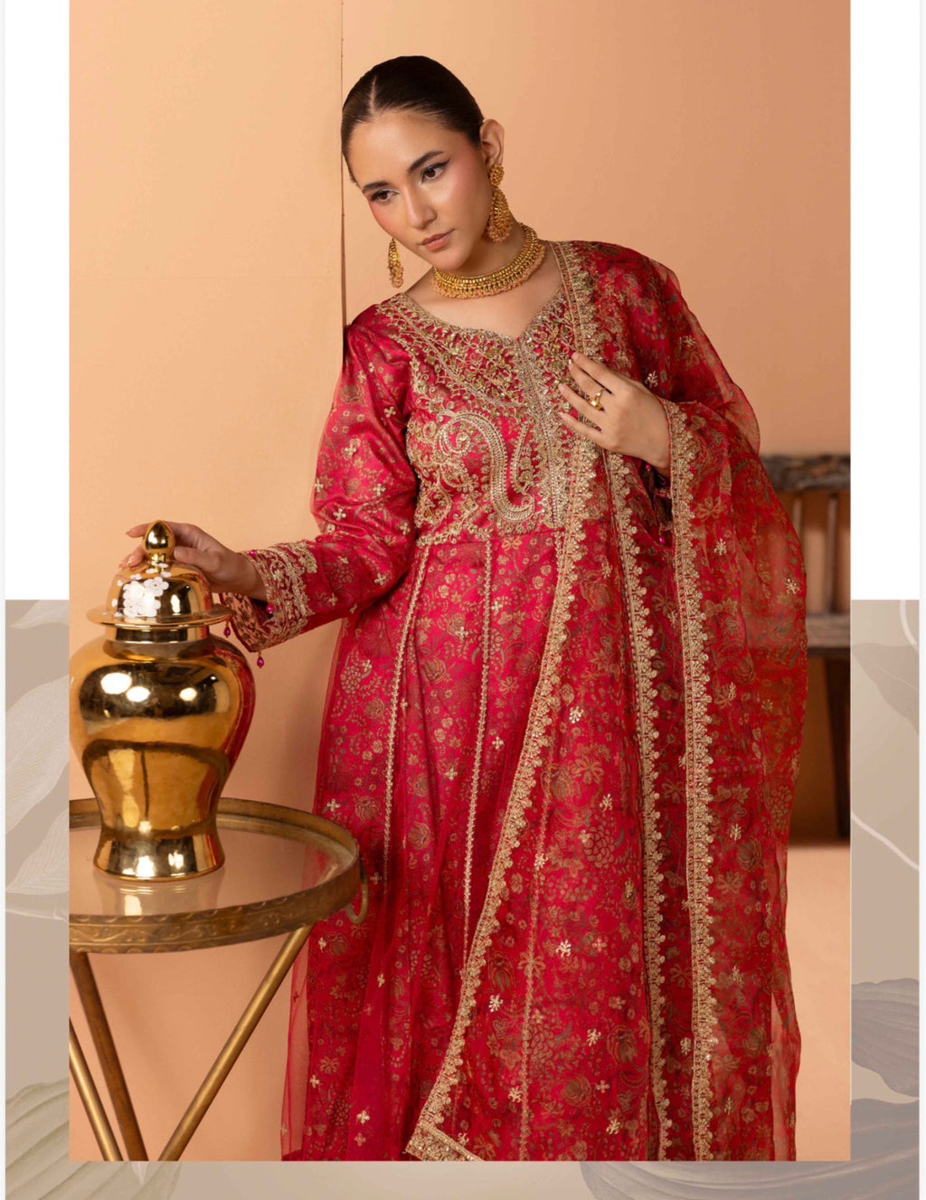 Luxury Embroidered Anarkali Pakistani Suit – Wedding & Bridal Party Wear