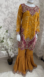 IMROZIAA Embroidered Gharara Suit | Pakistani Designer Wedding Dress