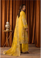 SANGEET Embroidered 3 piece Wedding Suit | Pakistani Mehndi, Mayon & Wedding Wear