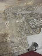 CHANDNI….. Embroidered soft organza Suit with embroidered chiffon Duppatta