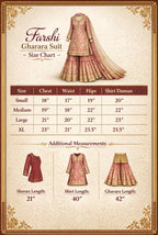 MAAYA Heavy Embroidered Pakistani Gharara Suit with Organza Dupatta