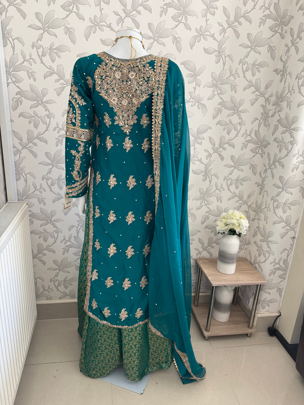 AFREEN Heavy Embroidered 3-piece Chiffon Suit | Pakistani Wedding Dress