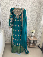 AFREEN Heavy Embroidered 3-piece Chiffon Suit | Pakistani Wedding Dress