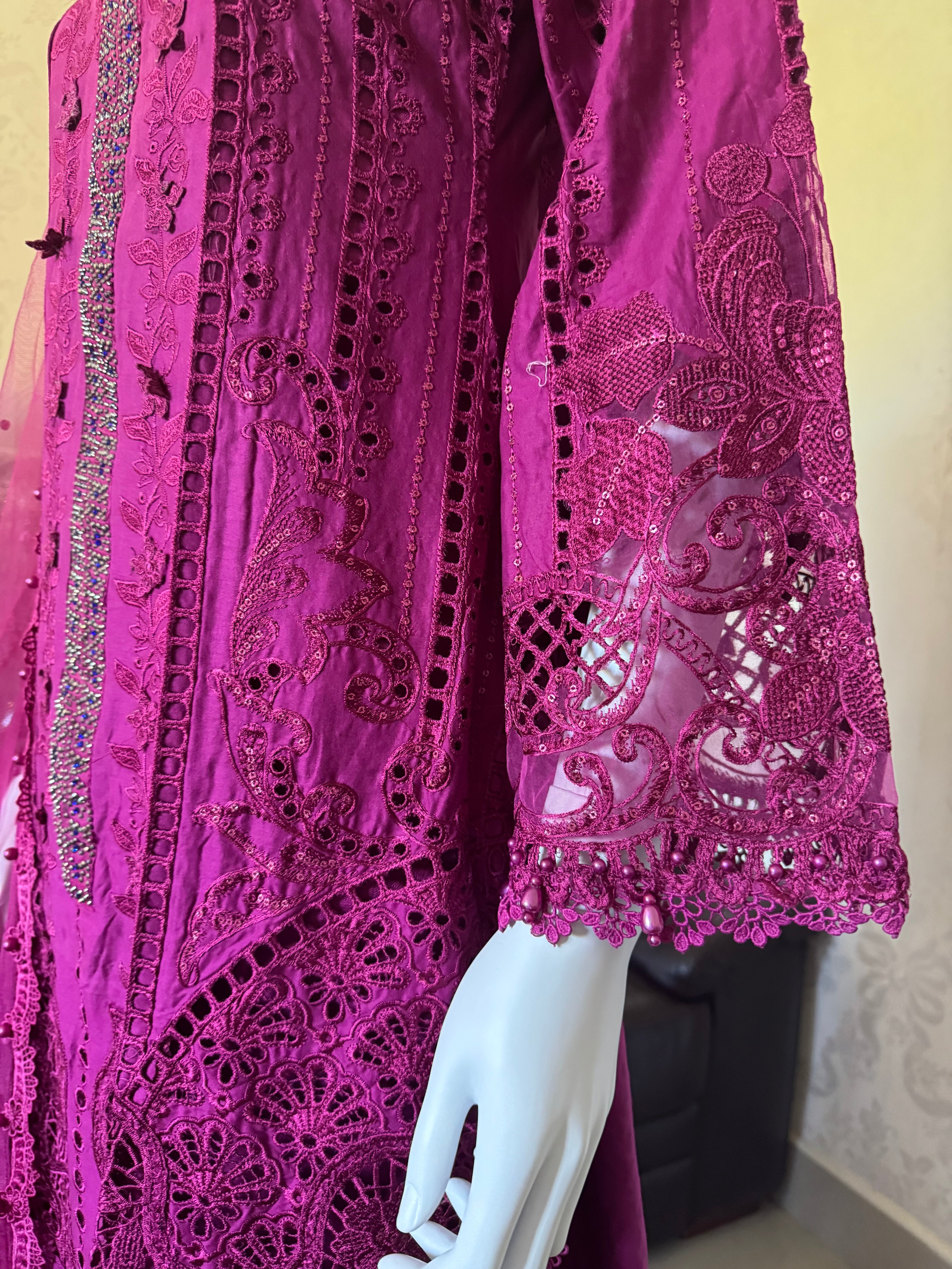 Luxury Embroidered 3 piece Lawn Suit for Eid & Special Occasions