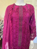 Luxury Embroidered 3 piece Lawn Suit for Eid & Special Occasions