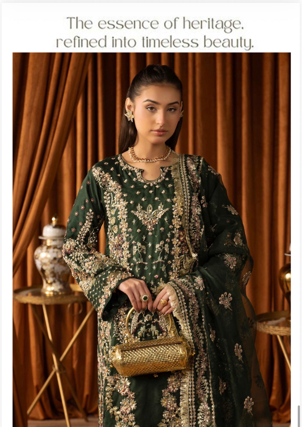 SANGEET Embroidered 3 piece Wedding Suit | Pakistani Mehndi, Mayon & Wedding Wear