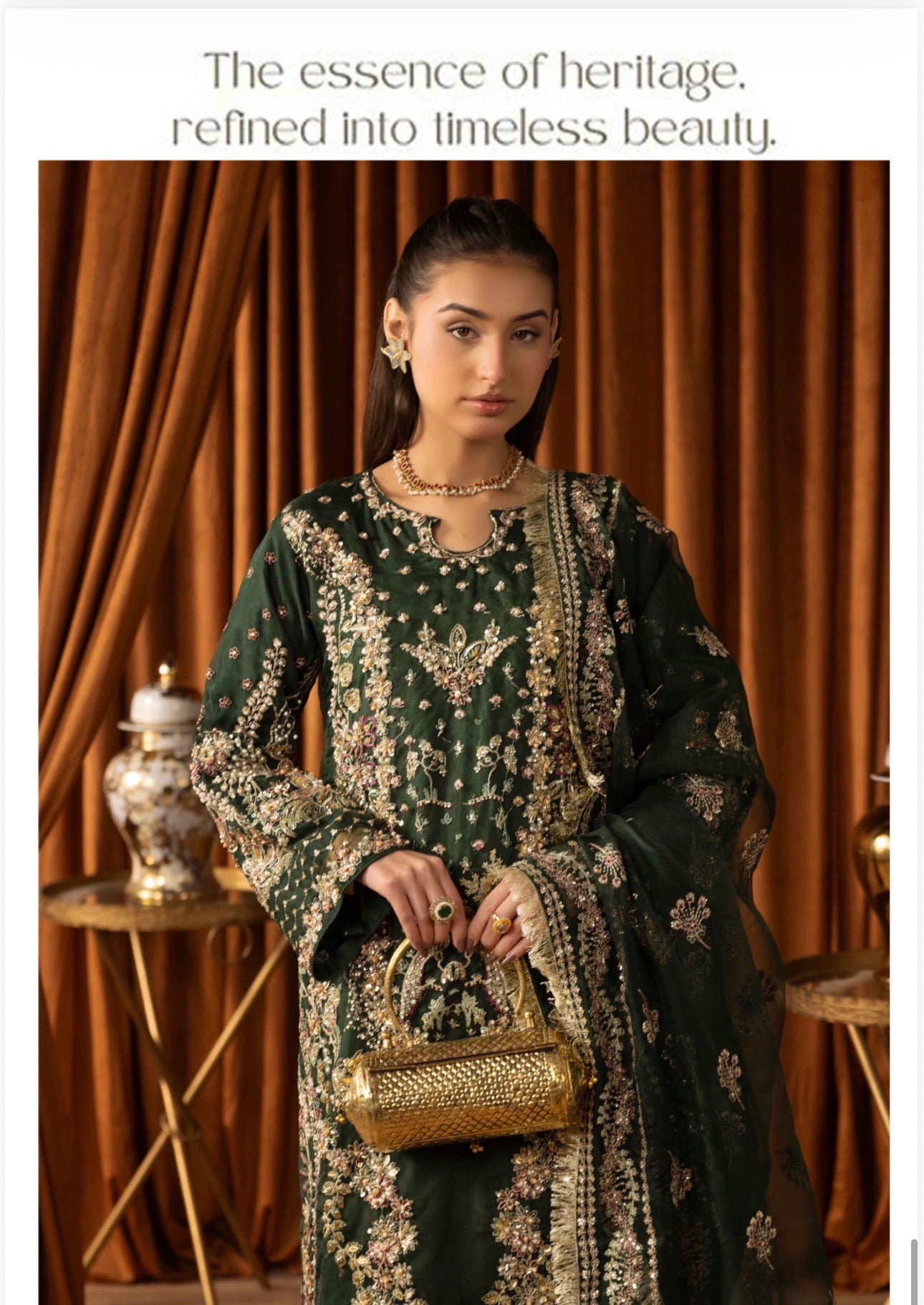 SANGEET Embroidered 3 piece Wedding Suit | Pakistani Mehndi, Mayon & Wedding Wear
