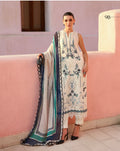 Azure Bloom Luxury Embroidered Suit – 3 Piece Collection