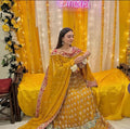 HASEENA heavy Embroidered Chiffon Maxi dress| Pakistani Mehndi, Mayon & Wedding Wear