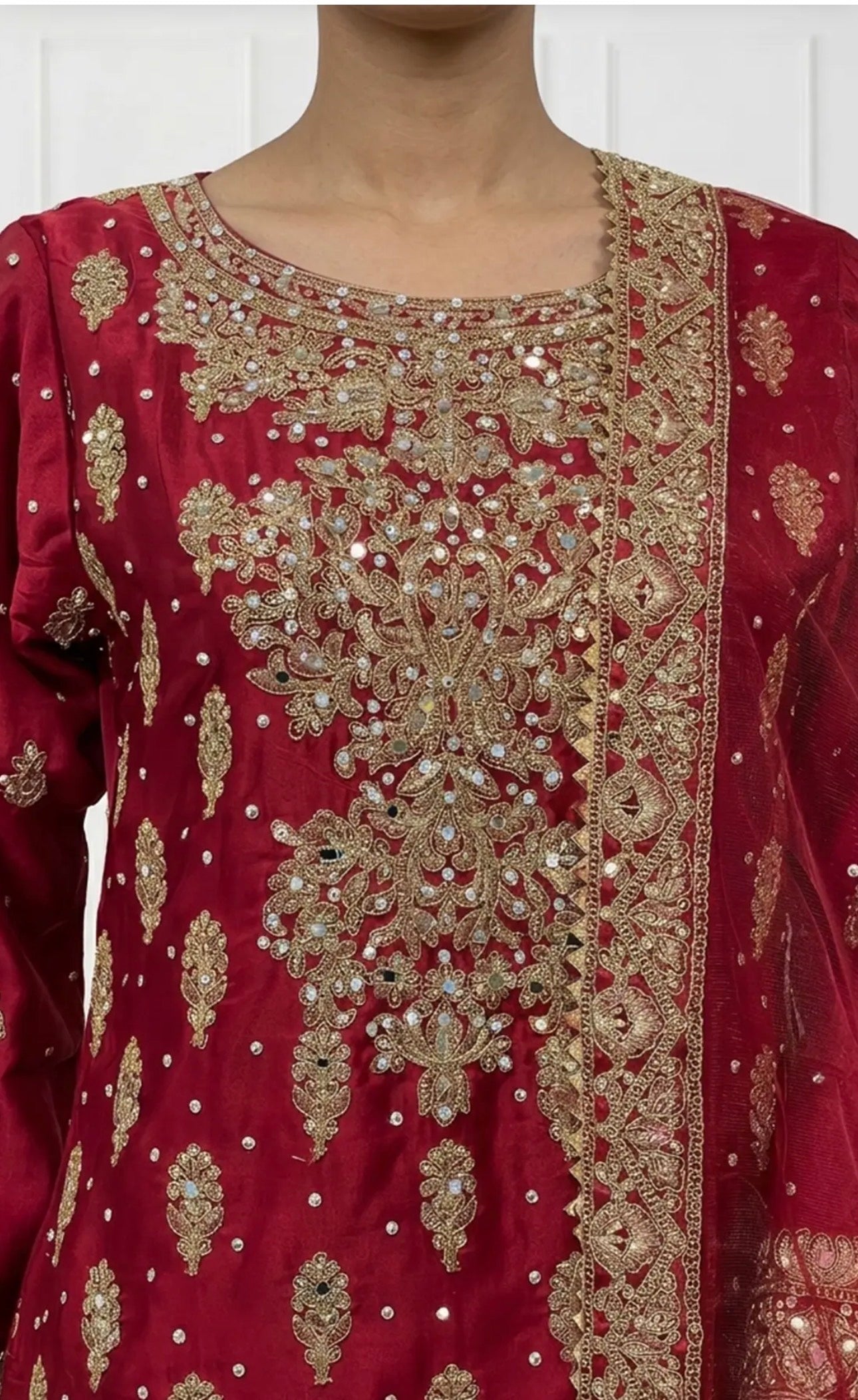 RANGOLI Heavy Embroidered 4 piece Silk Suit | Pakistani Designer Wedding Wear