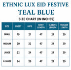 Teal Blue Embroidered Pakistani 3 Piece Suit – Luxury Eid Festive Wear
