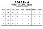 AMAIRA…. Champagne Gold & Maroon Embroidered Pakistani Gharara Suit with Net Dupatta