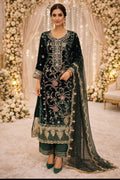 MAHRUKH  heavy Embroidered 3-piece velvet Suit| Pakistani Wedding & Party Wear