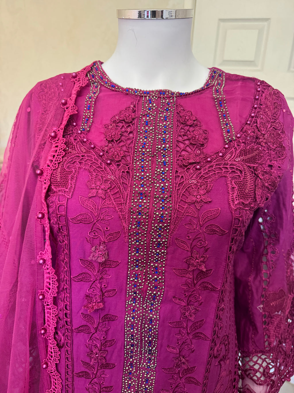 Luxury Embroidered 3 piece Lawn Suit for Eid & Special Occasions