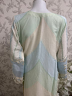 Mint Pearl Luxury Embroidered Suit – 3 Piece Collection