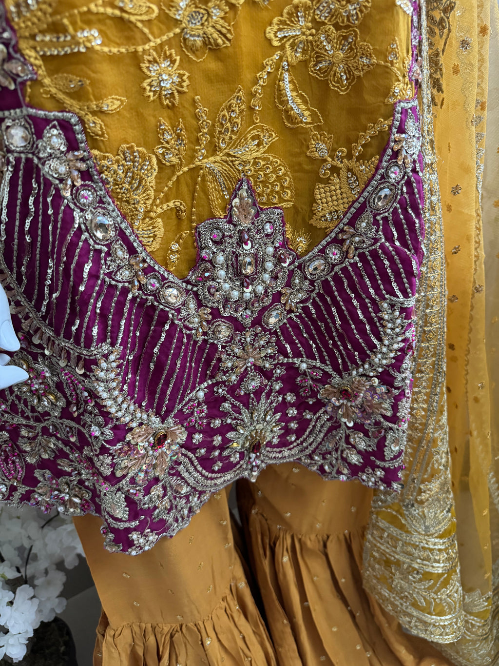 IMROZIAA Embroidered Gharara Suit | Pakistani Designer Wedding Dress