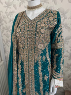 AFREEN Heavy Embroidered 3-piece Chiffon Suit | Pakistani Wedding Dress