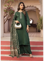 ALARA Luxury Embroidered Viscose with Soft Organza Dupatta-3 Piece suit