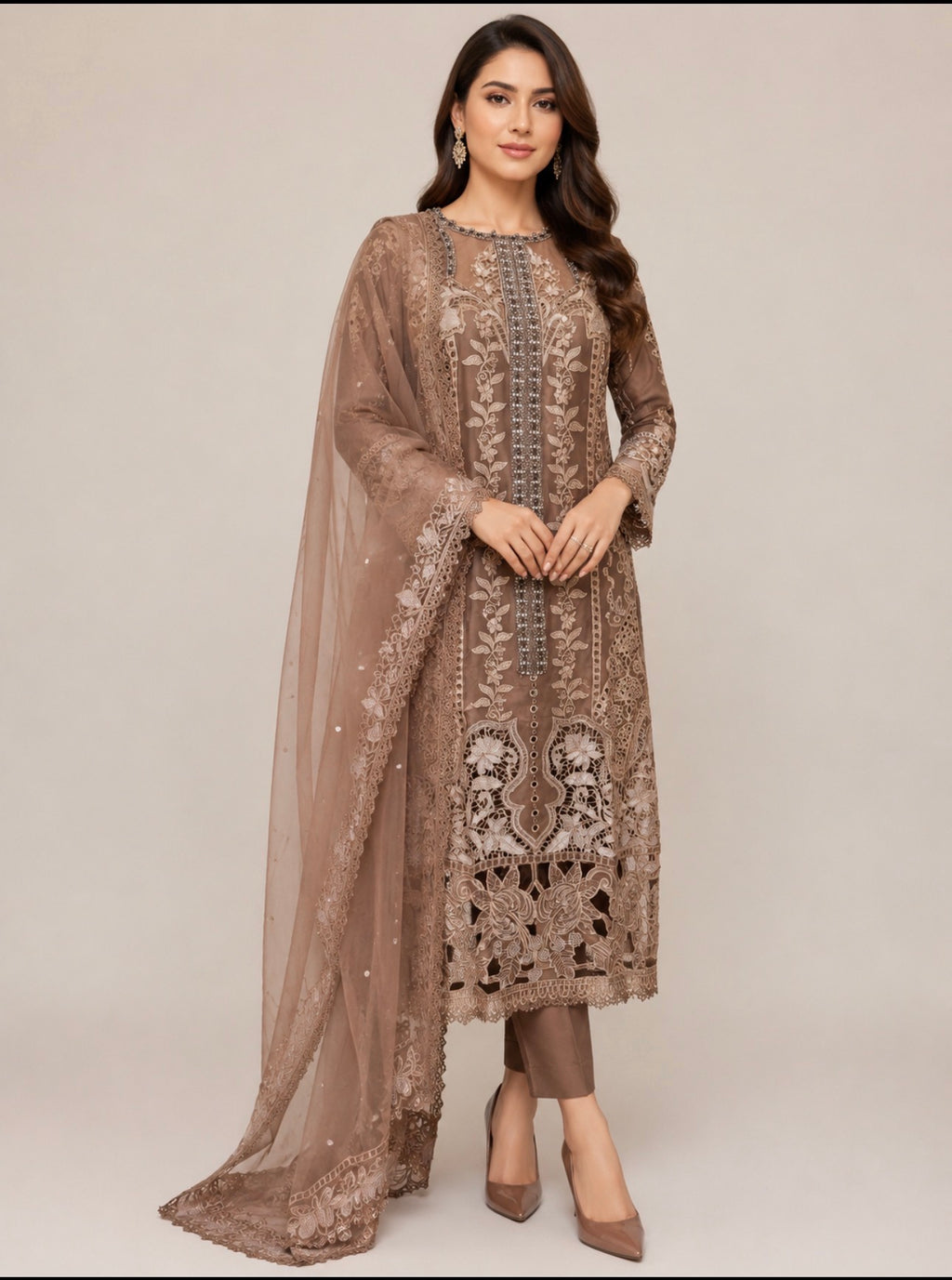Luxury Embroidered Lawn Suit for Eid & Special Occasions