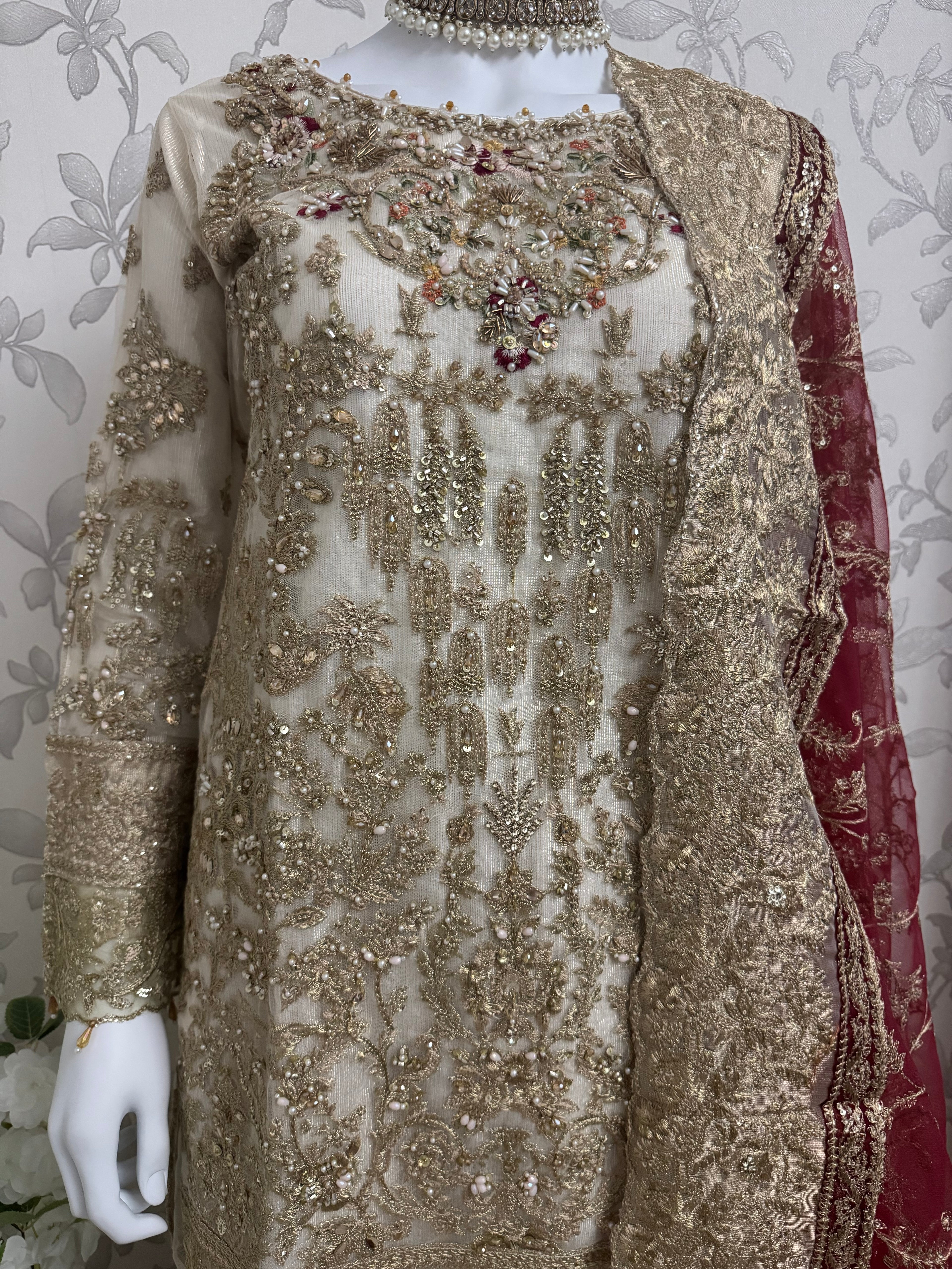 DULHAN….. Embroidered Pakistani Gharara Suit
