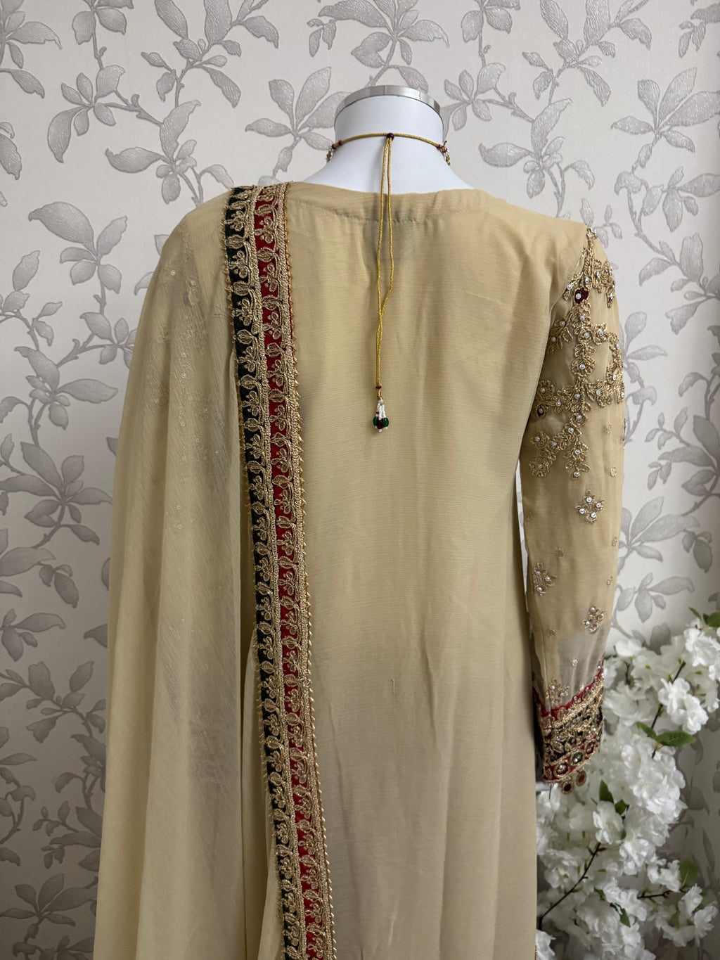 AYLAA Luxury Embroidered Chiffon Suit – 3 Piece Collection