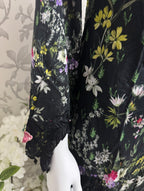 Black Floral Embroidered Lawn Suit – Luxury Pakistani 3 Piece Set with net Dupatta
