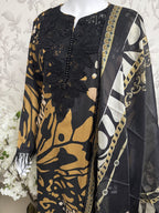 M Prints inspired Embroidered 3-Piece Suit | Pakistani Designer Dress