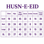 HUSN-E-EID Plum Purple Embroidered Luxury-3 Piece Suit