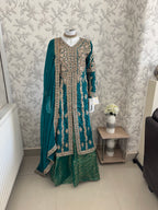 AFREEN Heavy Embroidered 3-piece Chiffon Suit | Pakistani Wedding Dress