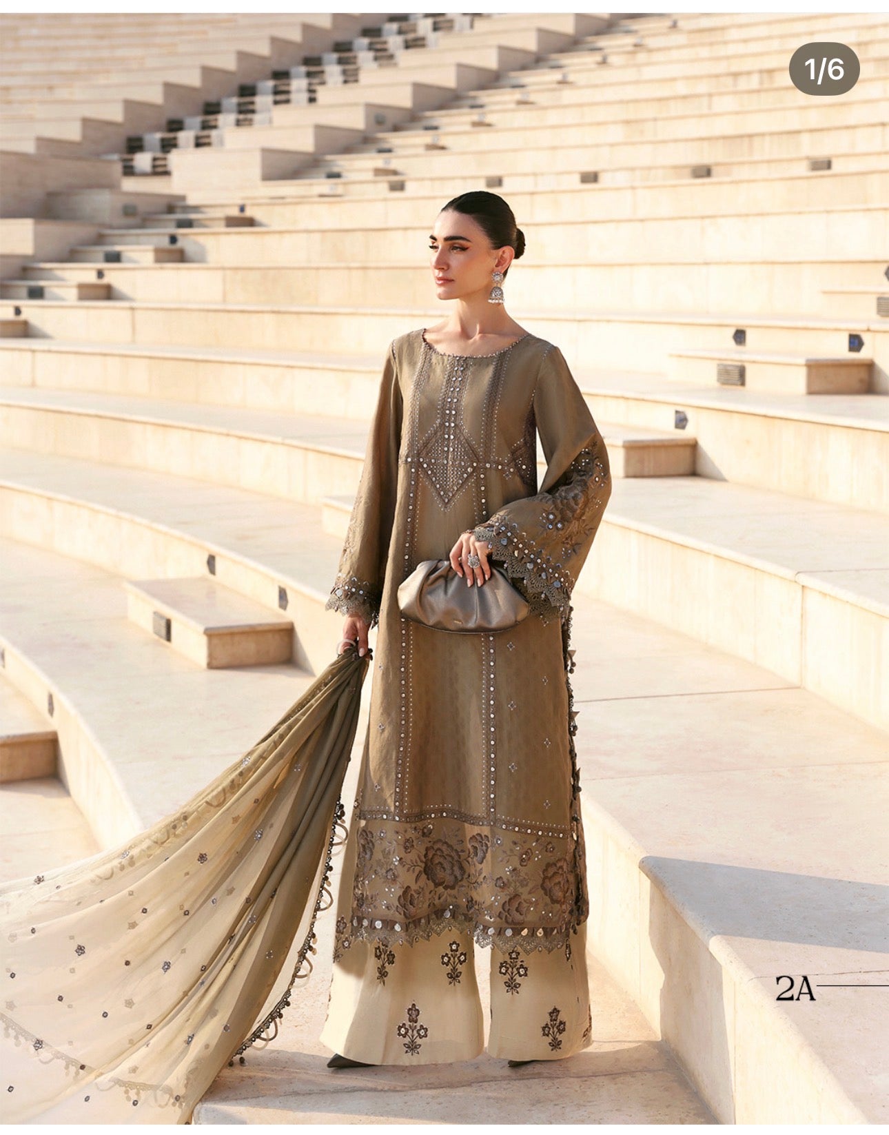 Luxury Lawn 3-Piece Suit with Dupatta | Pakistani Designer Wear