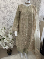 AFROZ Embroidered Organza Suit | Pakistani Wedding & Formal Dress