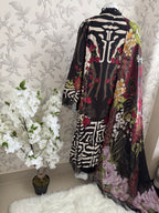 M Prints inspired Embroidered 3-Piece Suit | Pakistani Designer Dress