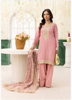 HAYA….Luxury 3 pcs embroidered chiffon suit