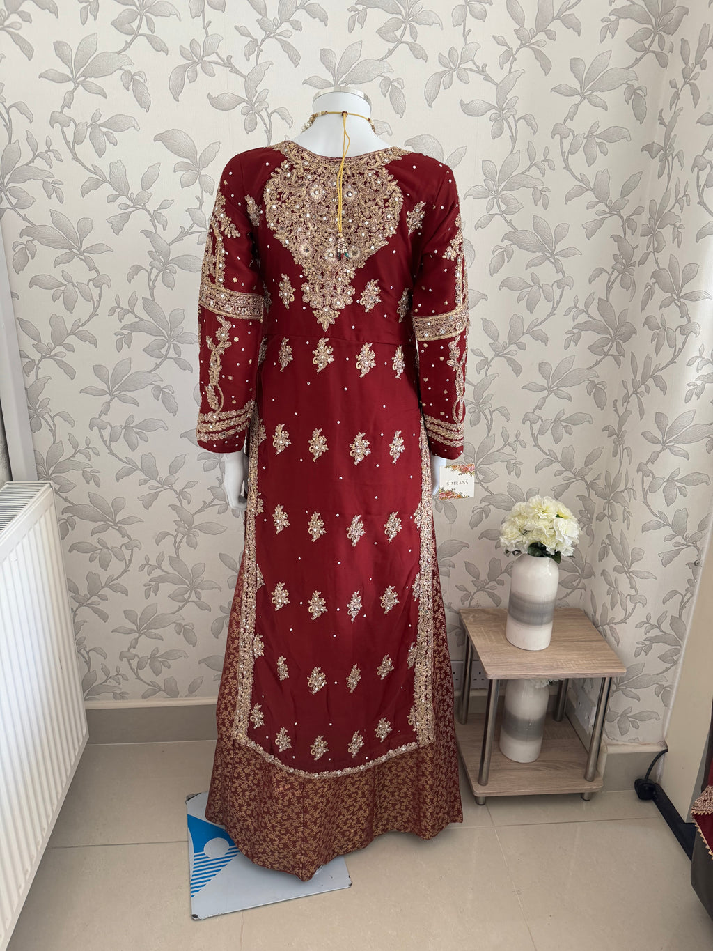 AFREEN Heavy Embroidered 3-piece Chiffon Suit | Pakistani Wedding Dress