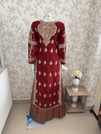 AFREEN Heavy Embroidered 3-piece Chiffon Suit | Pakistani Wedding Dress