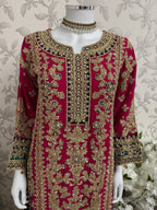 AYLAA Luxury Embroidered Chiffon Suit – 3 Piece Collection