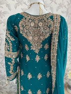 AFREEN Heavy Embroidered 3-piece Chiffon Suit | Pakistani Wedding Dress