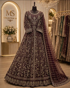 LUXURY WEDDING COLLECTION 2pcs Embroidered Organza Maxi