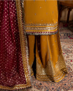 CHAAND RAAT Luxury Embroidered Raw Silk Suit – 3 Piece Collection