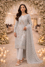 FLOSSIE 1 Luxury Embroidered Chiffon Suit | Pakistani Formal Wear