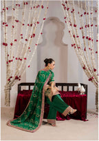 ALANI Emerald Green Luxury Embroidered-3 piece suit