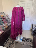 Luxury Embroidered 3 piece Lawn Suit for Eid & Special Occasions