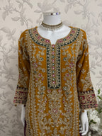AYLAA Luxury Embroidered Chiffon Suit – 3 Piece Collection