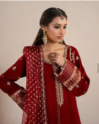CHAAND RAAT Luxury Embroidered Raw Silk-3 piece suit