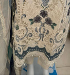 Azure Bloom Luxury Embroidered Suit – 3 Piece Collection
